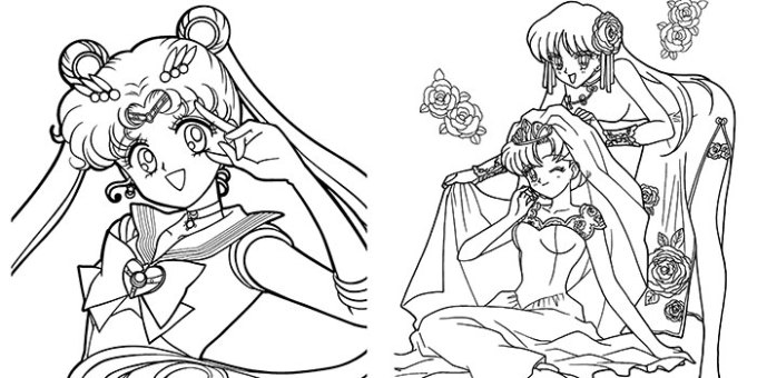 Printable sailor moon coloring pages