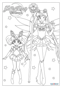 Free printable sailor moon eternal coloring pages for kids