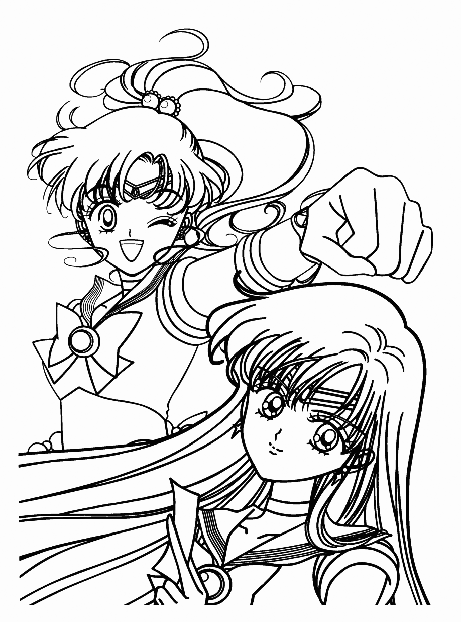 Sailor mars coloring pages