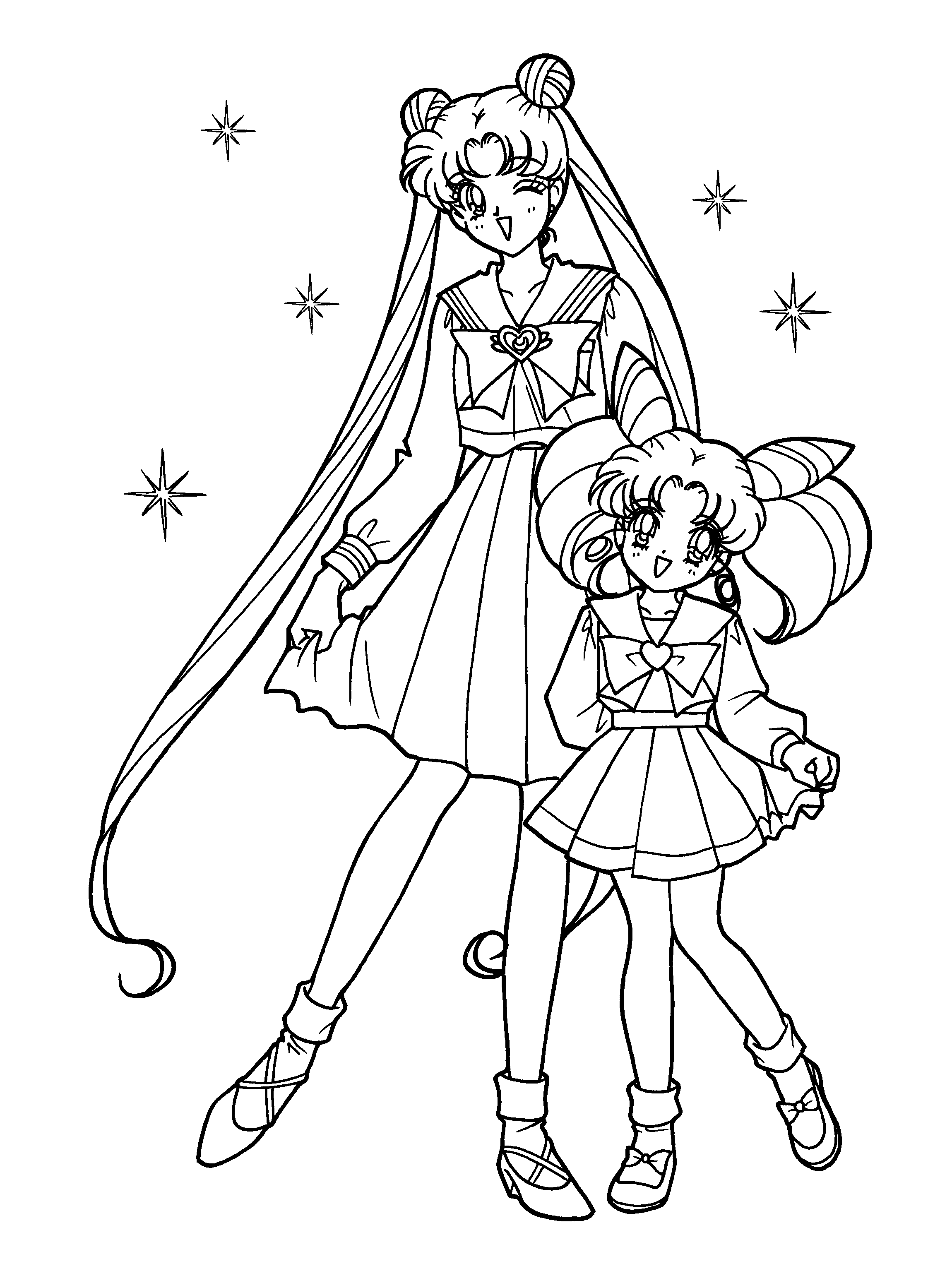 Free printable sailor moon coloring pages for kids