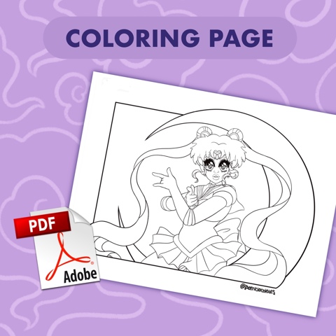 Sailor moon printable coloring sheet