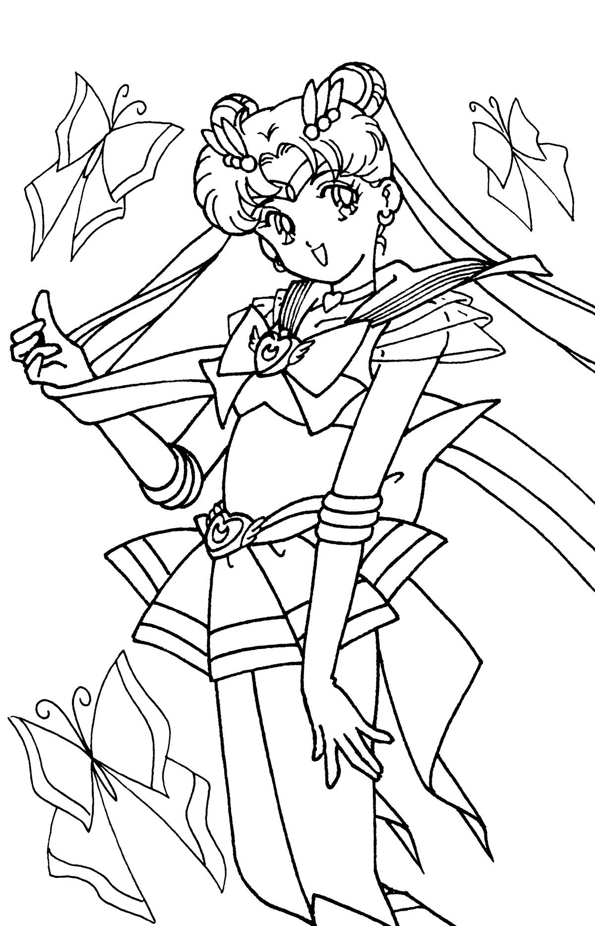 Free printable sailor moon coloring pages