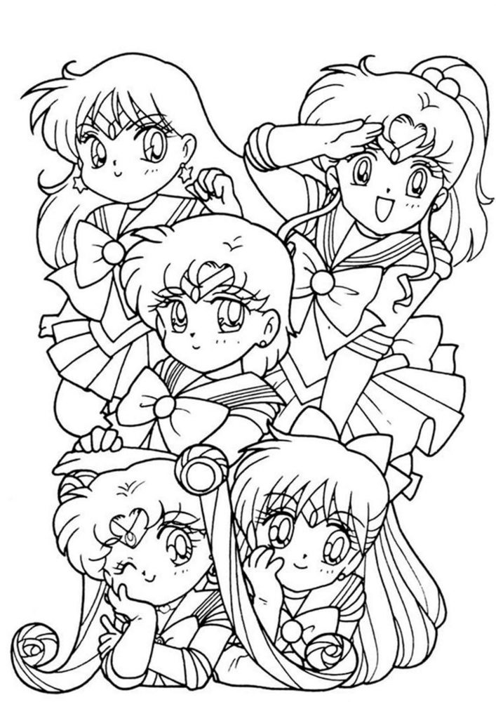 Free easy to print sailor moon coloring pages