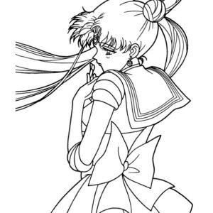 Sailor moon coloring page printable for free download