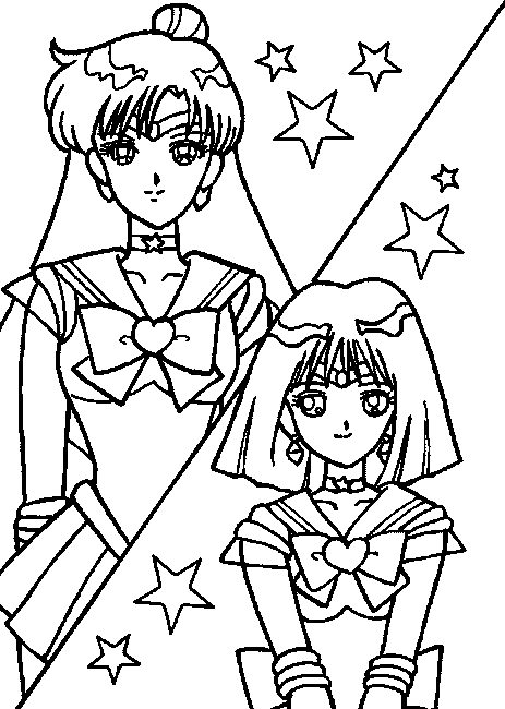 Free printable sailor moon coloring pages for kids