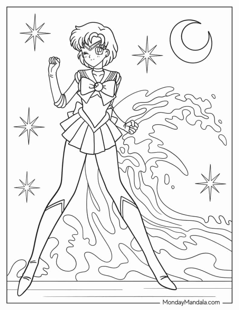 Sailor moon coloring pages free pdf printables