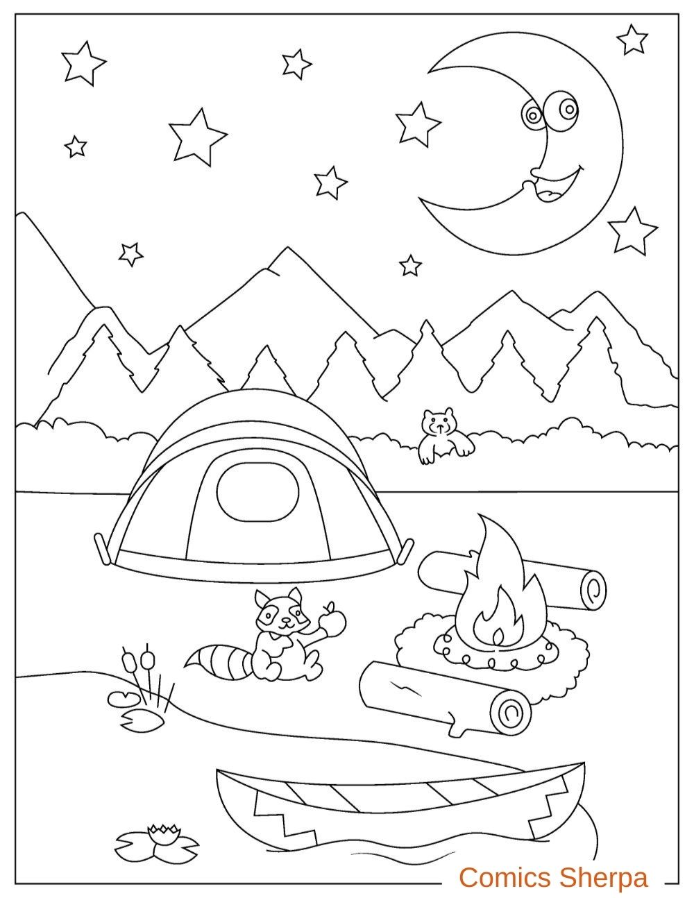 Free moon coloring pages print and download pdfs