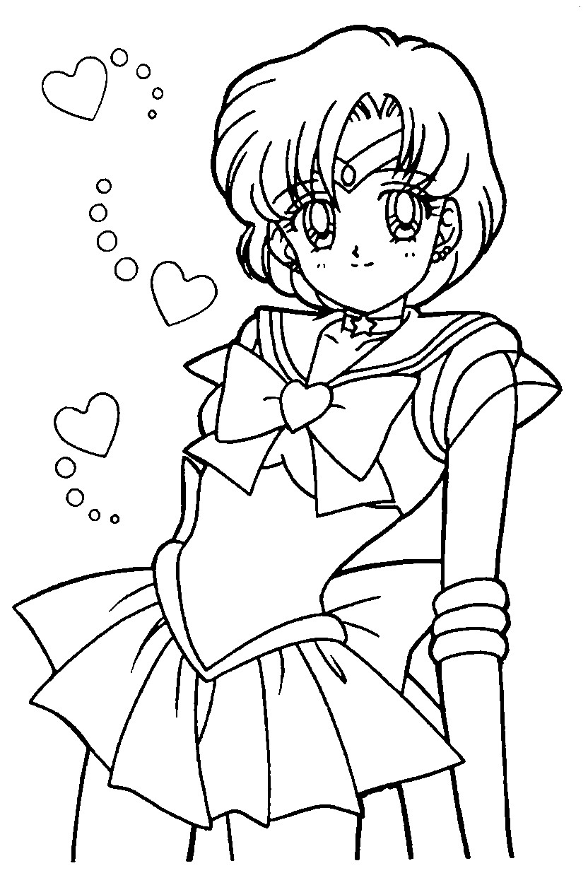 Free printable sailor moon coloring pages for kids