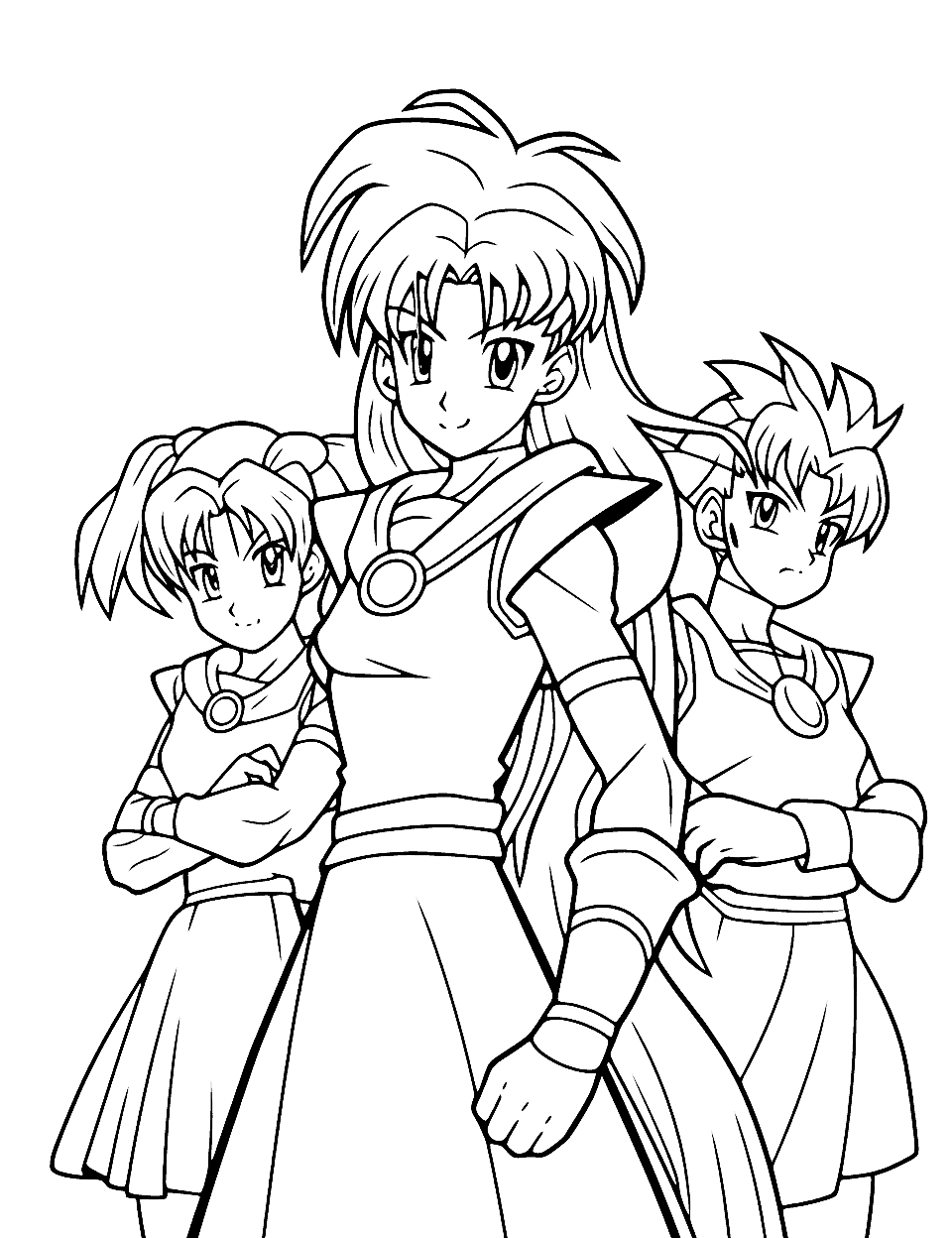 Anime coloring pages free printable sheets