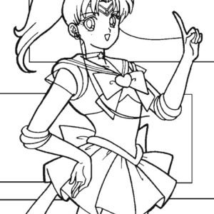 Sailor moon coloring page printable for free download