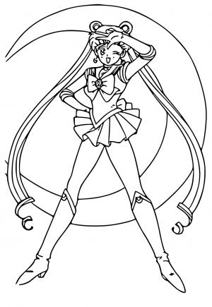 Free printable sailor moon coloring pages for adults and kids