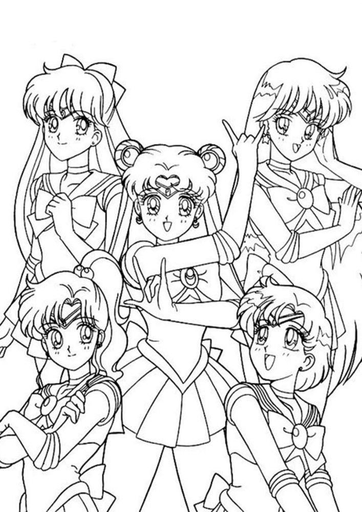 Free easy to print sailor moon coloring pages