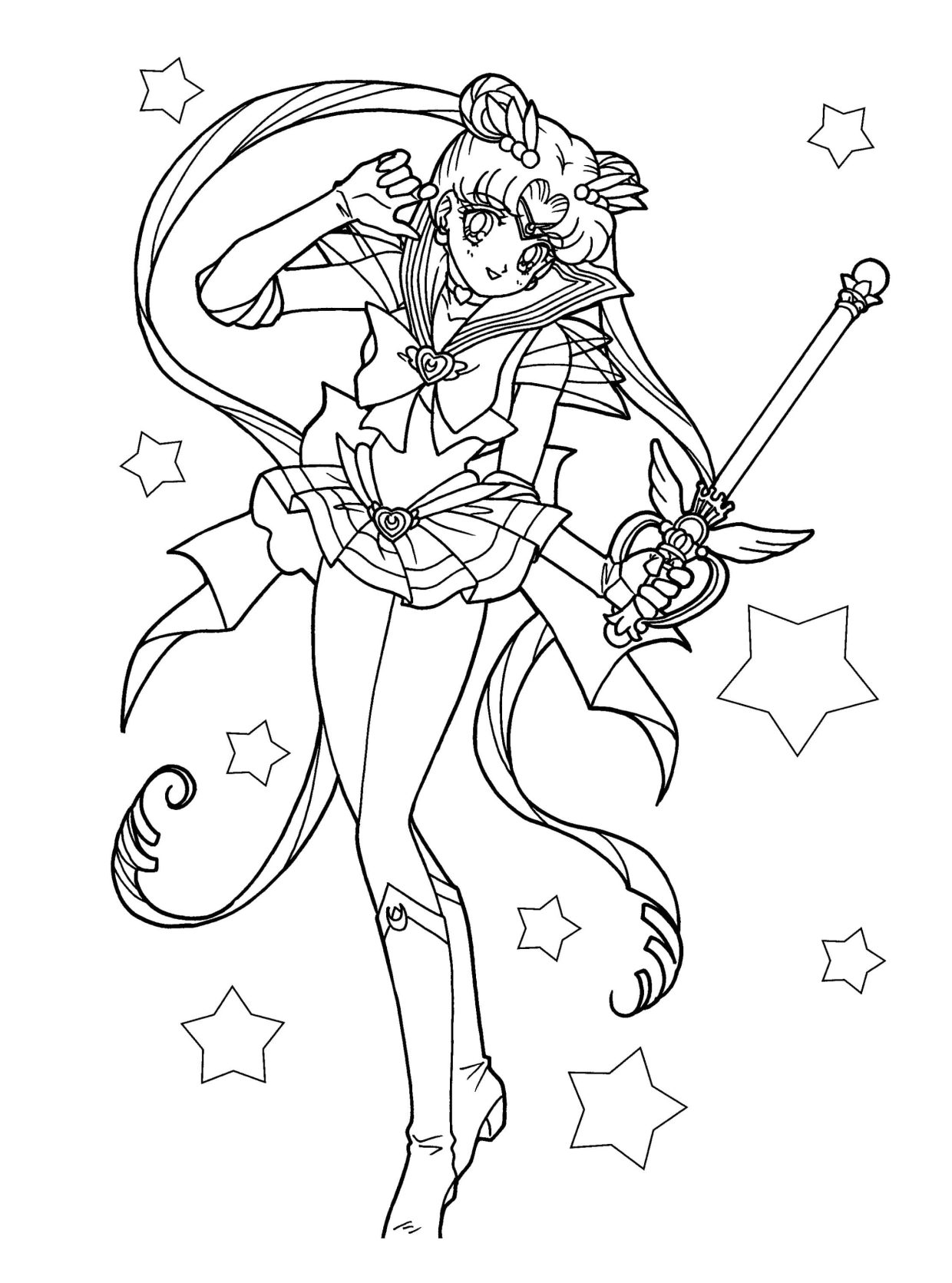 Cute chibiusa sailor moon coloring pages printable fun for kids