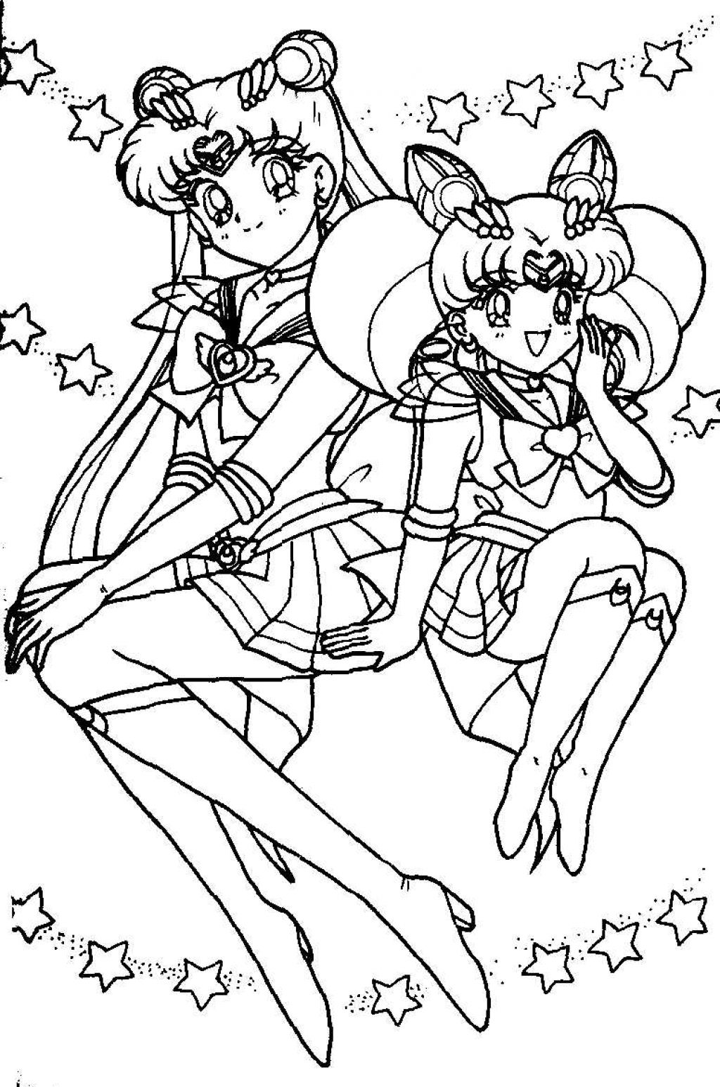 Free printable sailor moon coloring pages for kids