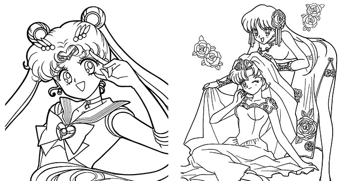 Printable sailor moon coloring pages