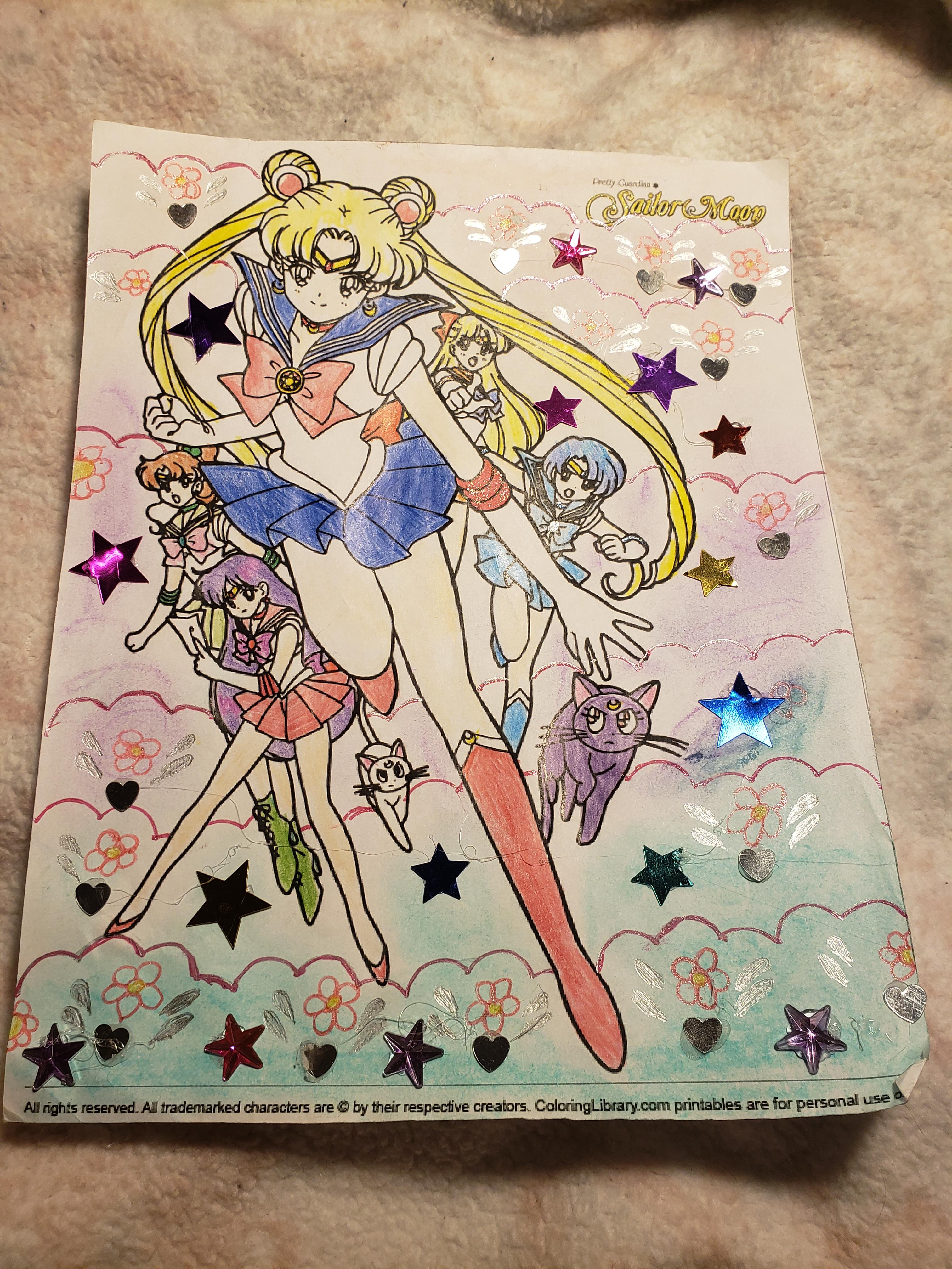 Sailor moon coloring pages with beauty background art by me the princess of quinceaãera nov to dec rsailormoon