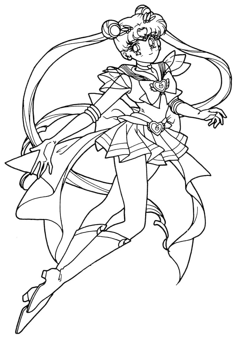 Sailor moon free printable coloring page