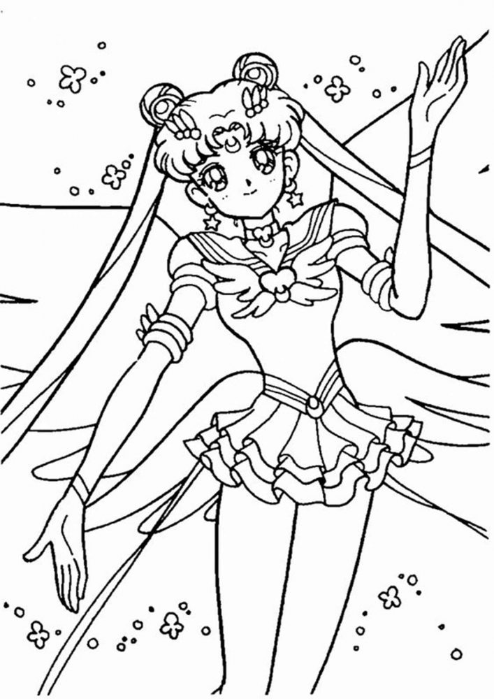 Free easy to print sailor moon coloring pages