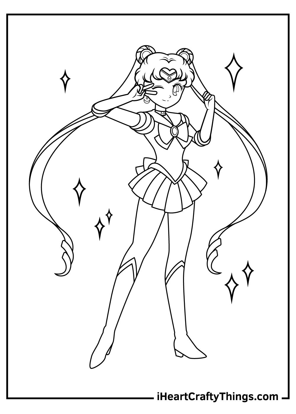 Sailor moon coloring pages free printables