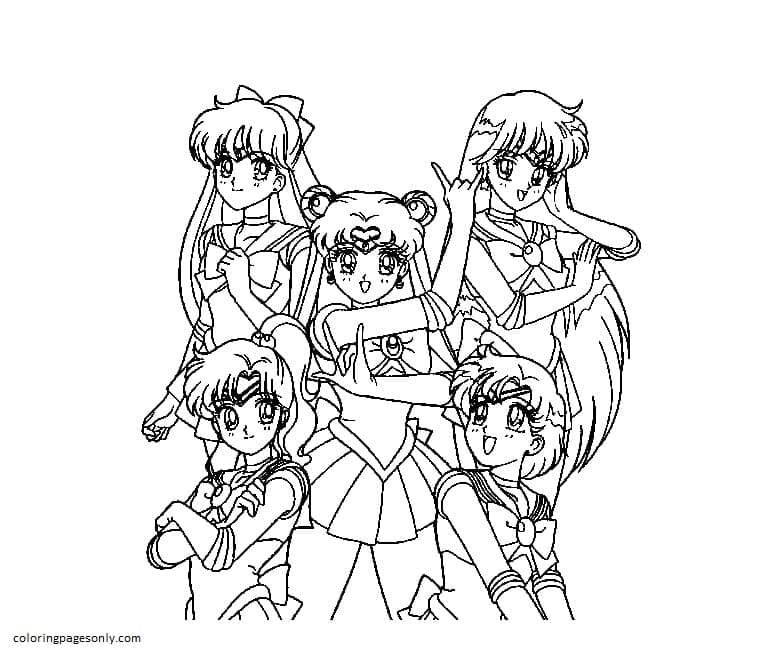 Sailor moon coloring pages printable for free download