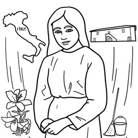 Saint coloring pages liz michalski