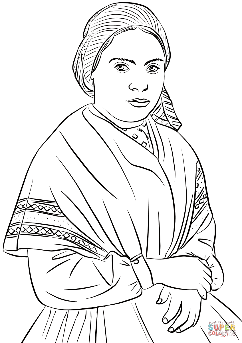 Bernadette soubirous coloring page free printable coloring pages