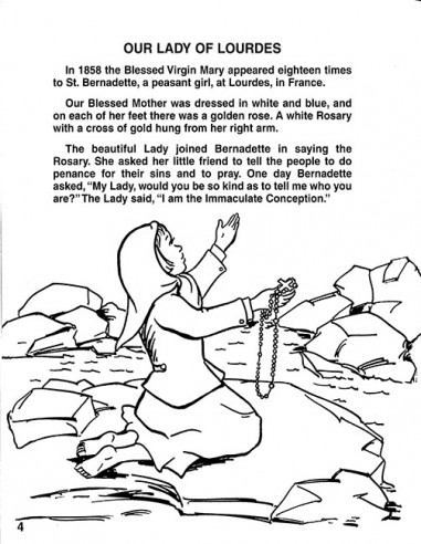 Coloring book about the rosary