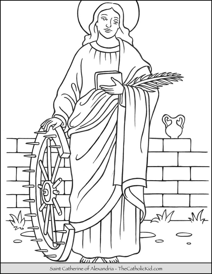 Saint catherine of alexandria coloring page saint catherine of alexandria catherine of alexandria st catherine of alexandria