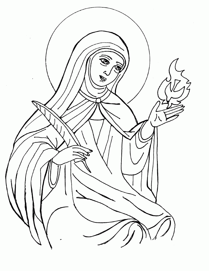 St catherine of siena coloring