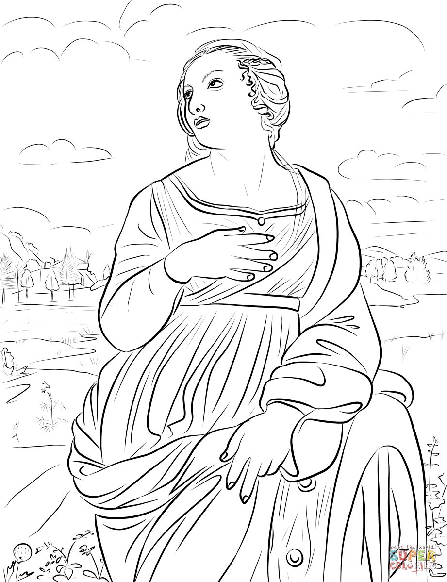 St catherine of alexandria coloring page free printable coloring pages