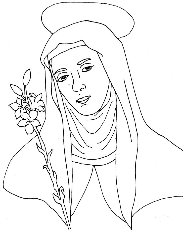 St catherine of siena coloring pages st catherine of siena catholic coloring