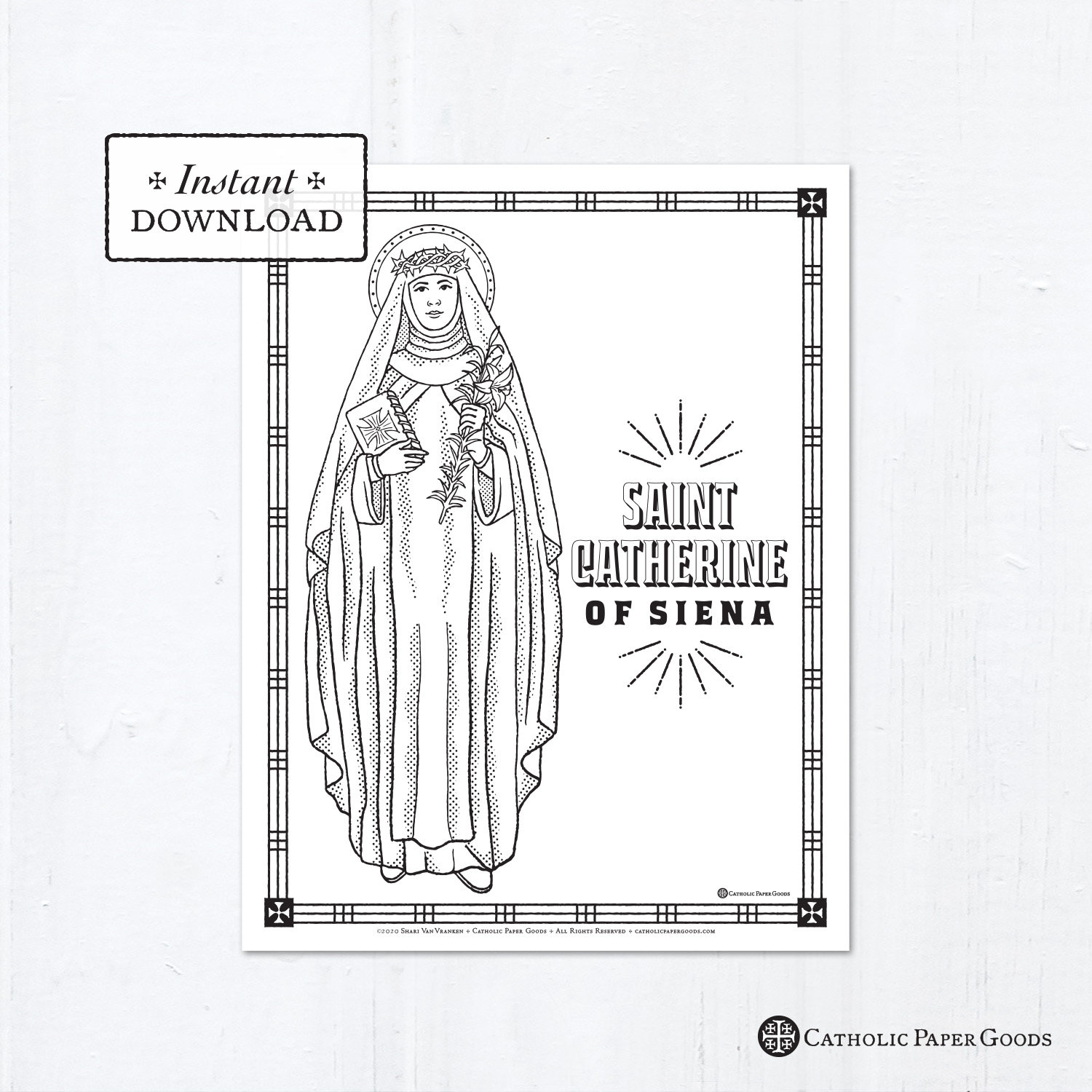 Catholic coloring page