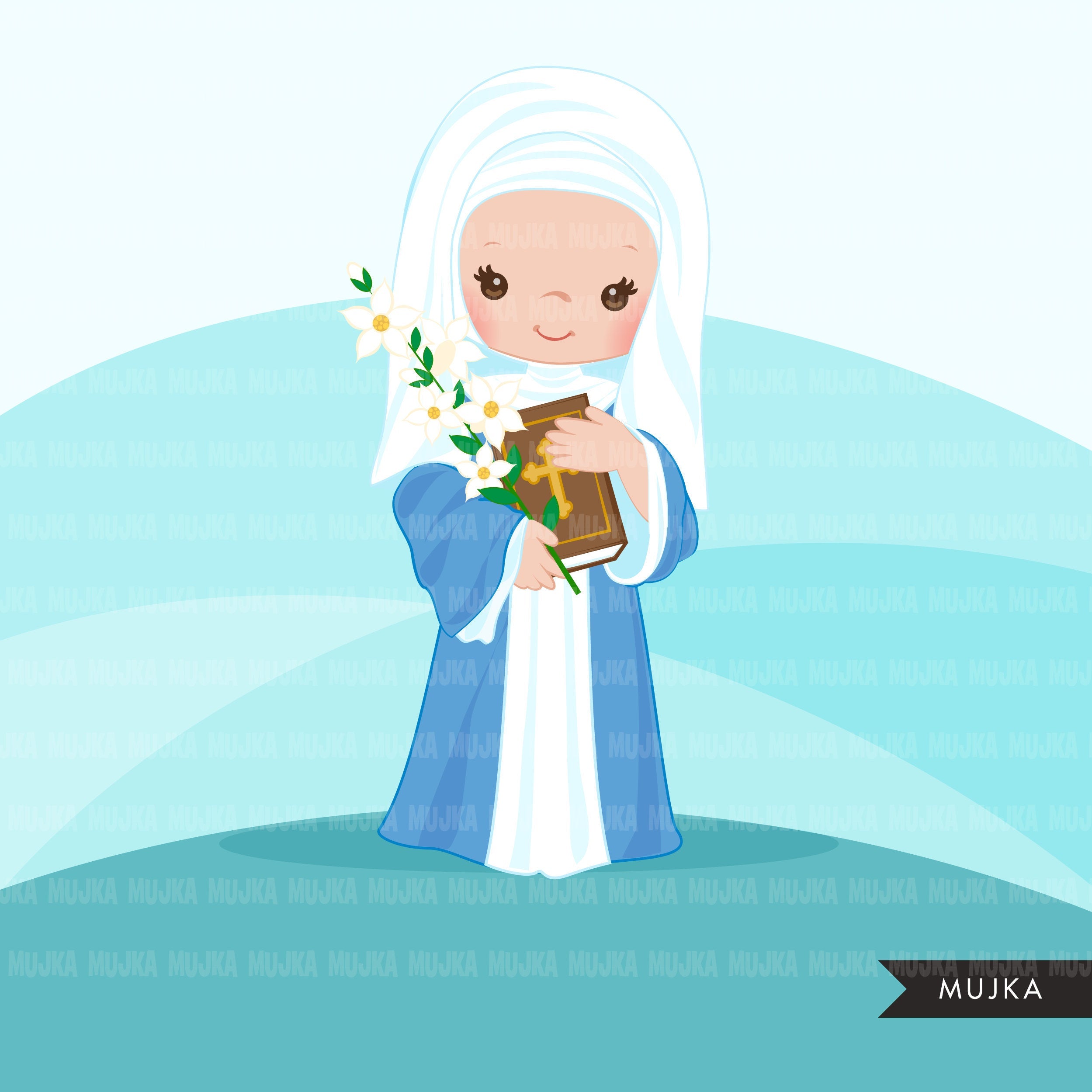 Saint catherine of siena clipart religious sublimation designs digita â mujka cliparts