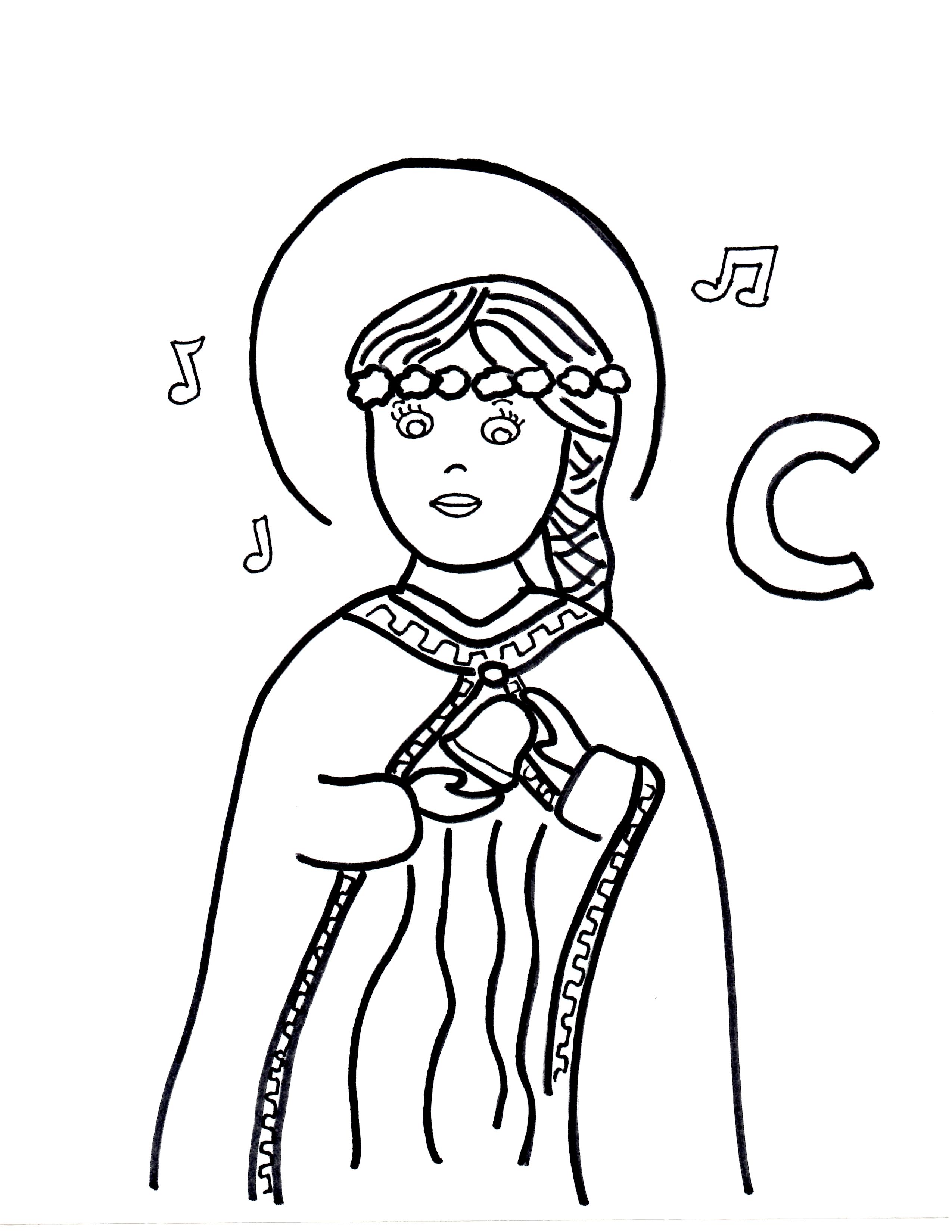 Cecilia saints to color