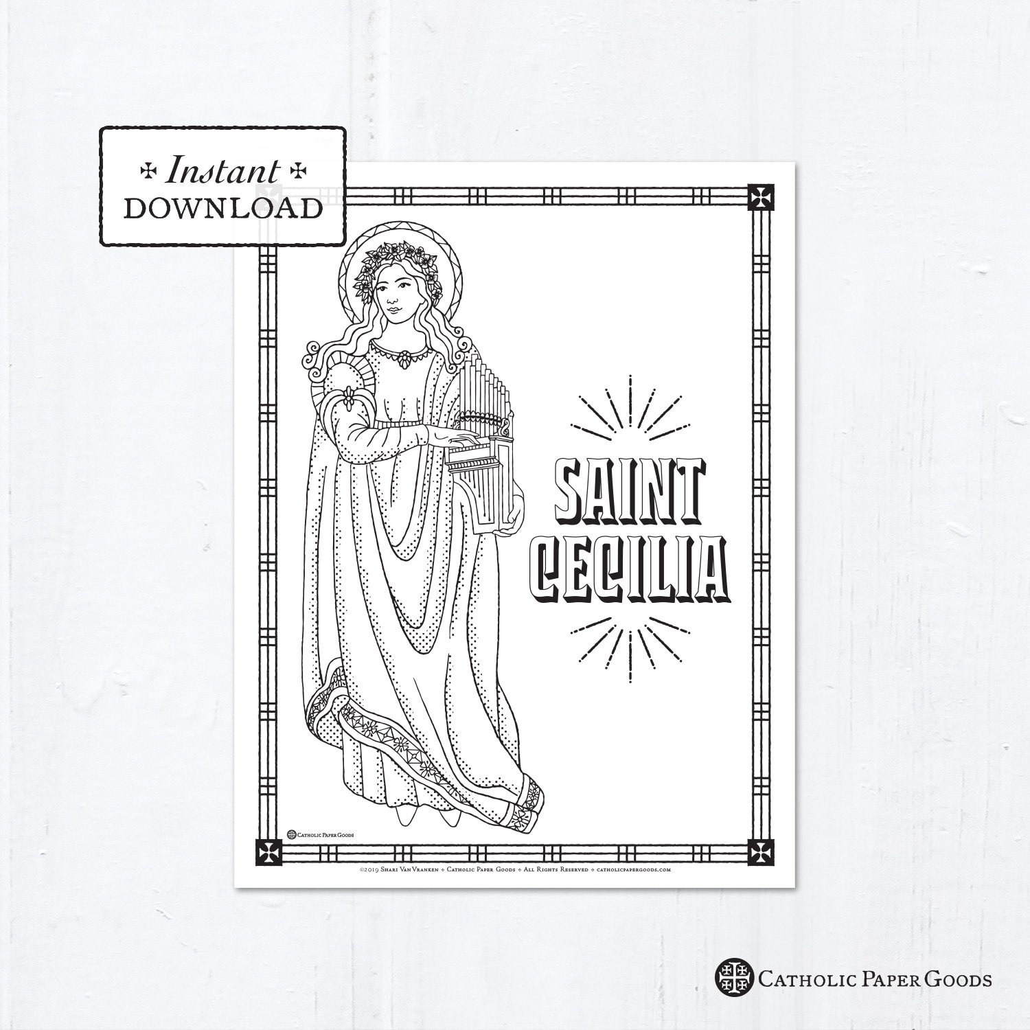 Catholic coloring page