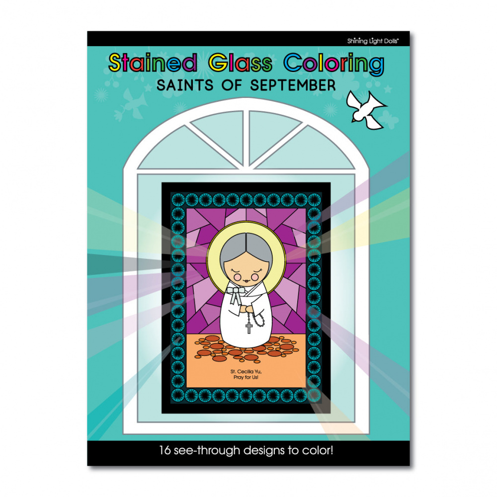 Stained glass coloring book