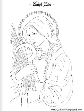 Saint zita coloring page april th saint coloring coloring pages catholic coloring
