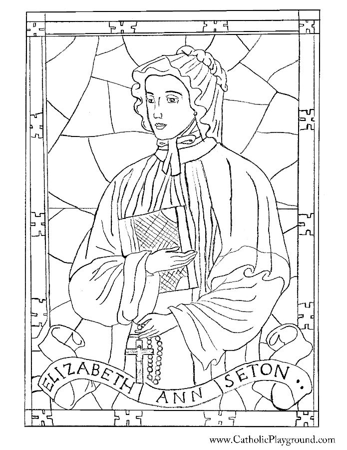 Saint elizabeth ann seton coloring page catholic playground saint coloring saint elizabeth catholic coloring