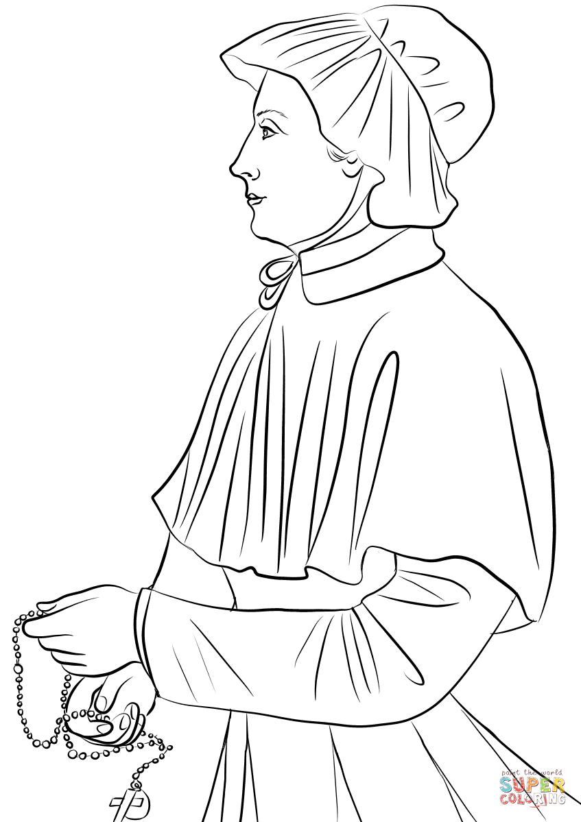 Elizabeth ann seton coloring page free printable coloring pages