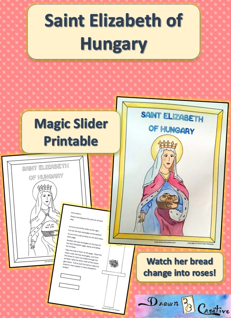 Saint elizabeth of hungary magic slider printable