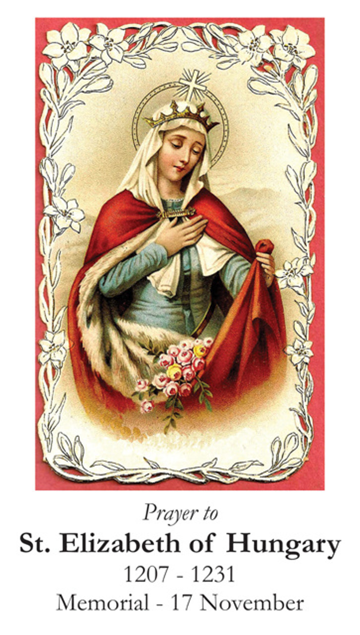 Saint elizabeth of hungary passion for the poor prayer card