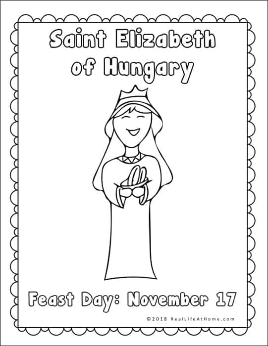 St elizabeth of hungary printables and worksheet packet