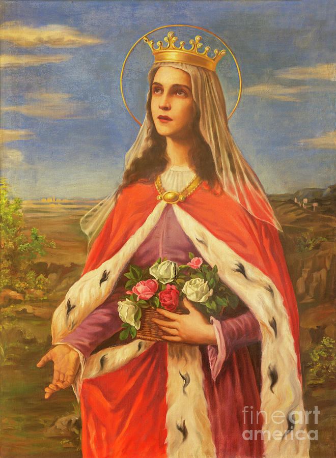 The painting of st elizabeth of hungary photograph by jozef sedmak