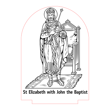 St elizabeth with john the baptist d illusion lamp vector file