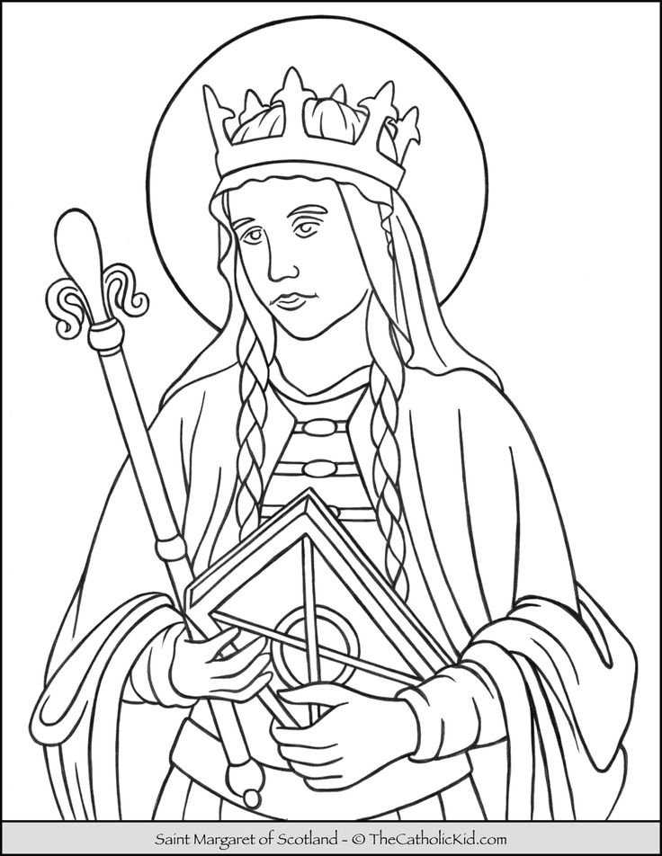 Saint margaret of scotland coloring page