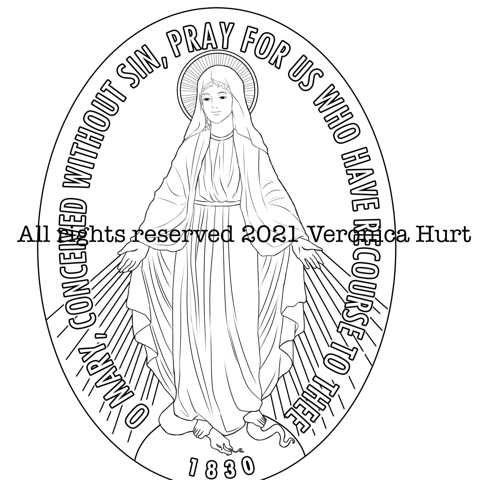 St elizabeth of hungary catholic coloring page for kids and adults