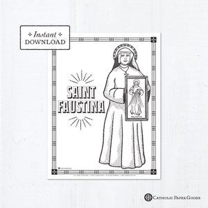 St faustina divine mercy coloring page sheet liturgical year catholic resources for kids lazy liturgical feast day holiday prayer activity