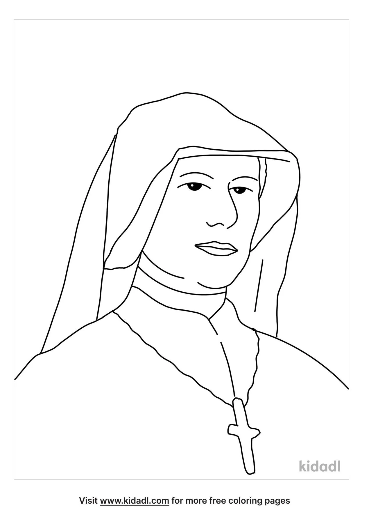 Free sr faustina coloring page coloring page printables