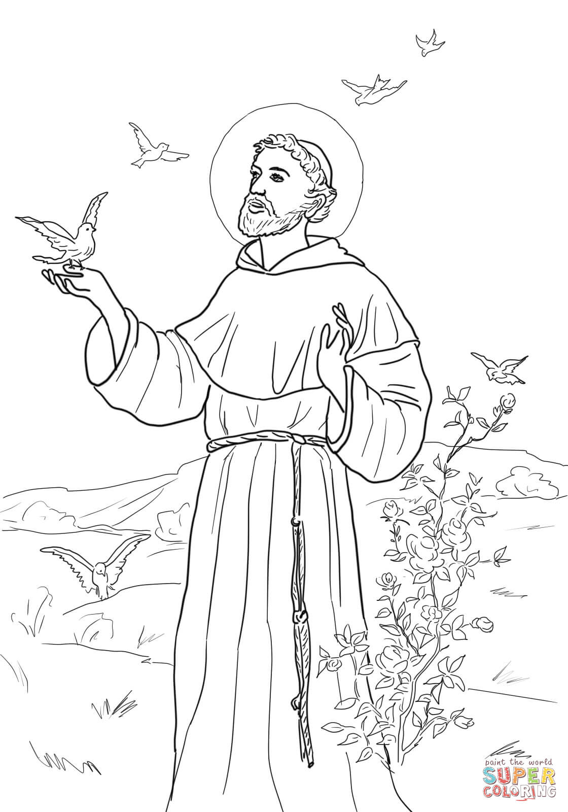 Peace prayer of st francis coloring page free printable coloring pages