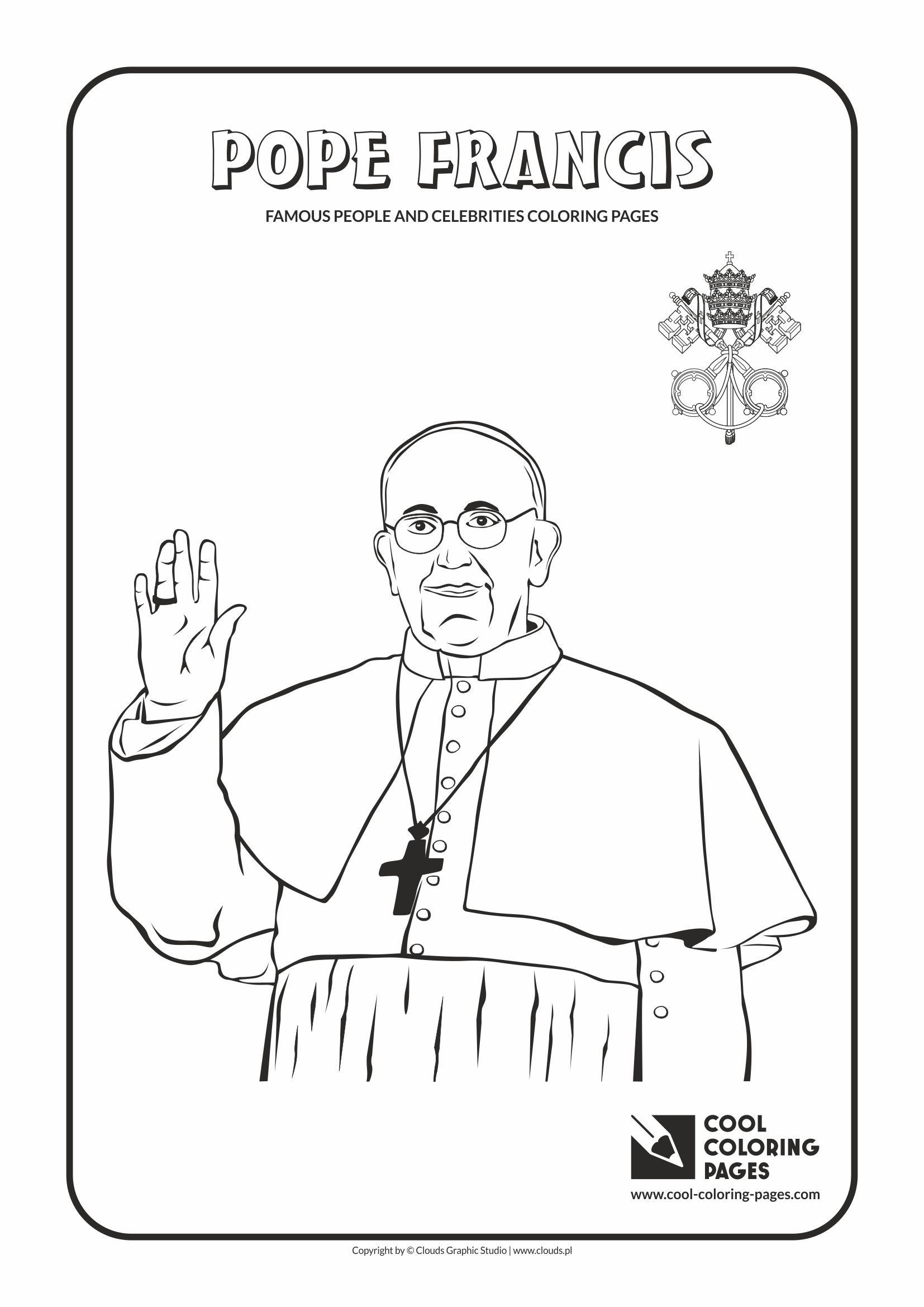 Cool coloring pages pope francis coloring page